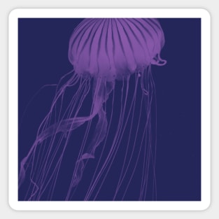 Purple Glowing Jelly Fish Sticker